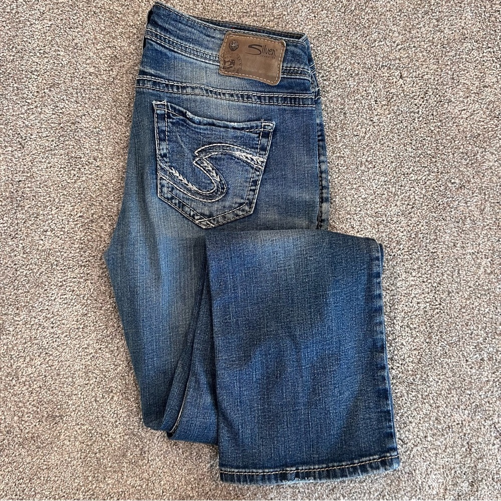 Silver Jeans Co Tuesday Low Slim Boot Pants Jeans Denim Wm Size W29 / 31 Stretch
